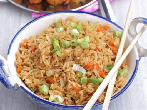 Thursday Lunch - Veg Fried Rice with Curd Rice, Chapati/Curry, and Payasam