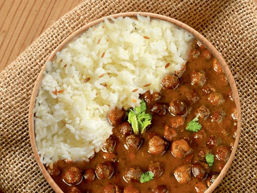 Tuesday - Jeera Rice with Channa Masala, Methi Chapati, and Bindi Fry