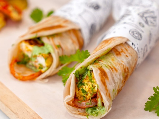 Crispy Paneer Roll with Mint Mayo Spread