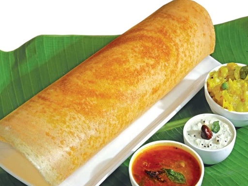 Thursday Breakfast - Masala Dosa with Chutney, Sambar, and Masala Vada